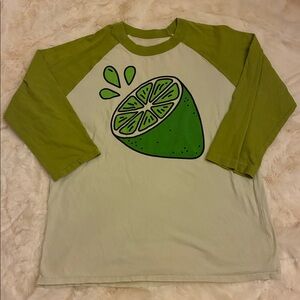 Big Bud Press Raglan ringer baseball tee in Lime unisex small 21” PTP